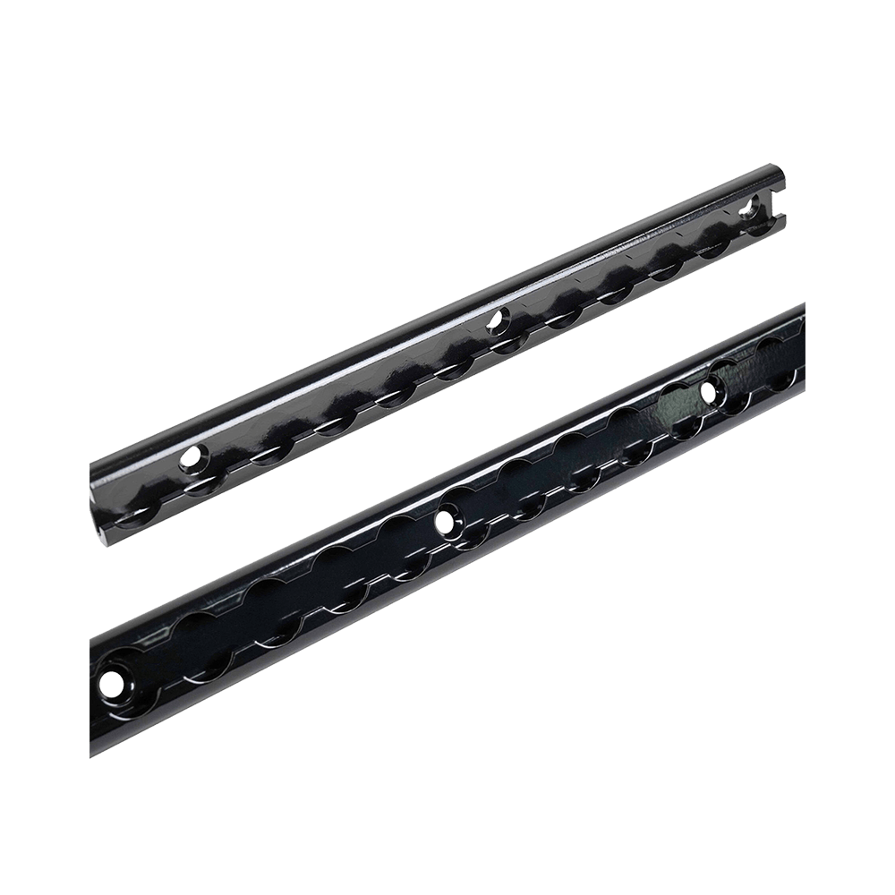 Đường ray chữ L bằng nhôm Anodized đen 72' Đường ray chữ L bằng nhôm Anodized đen 72'