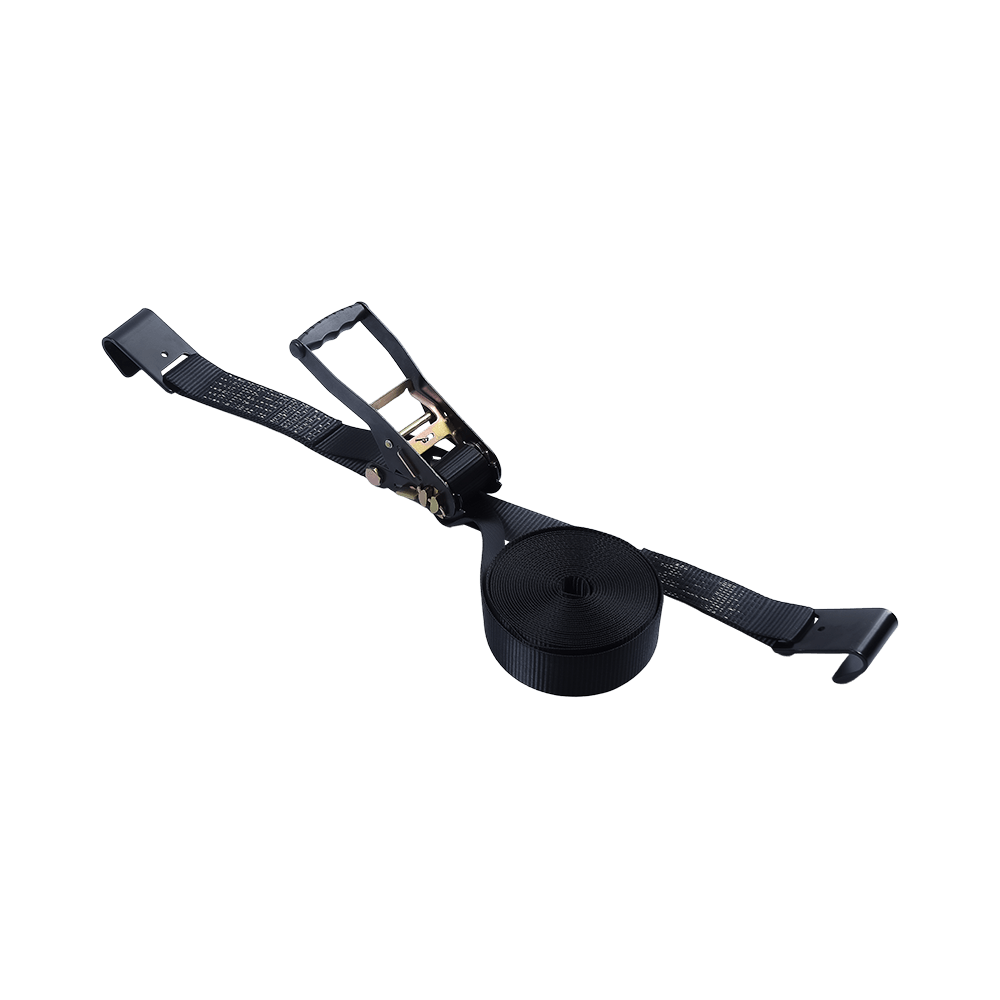 Điện di màu đen 2' Dây đeo khóa Ratchet có móc phẳng
