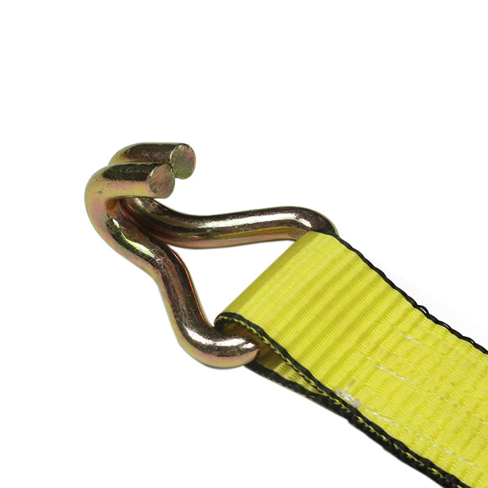 Dây đeo tời màu vàng 2 inch có móc chữ J đôi