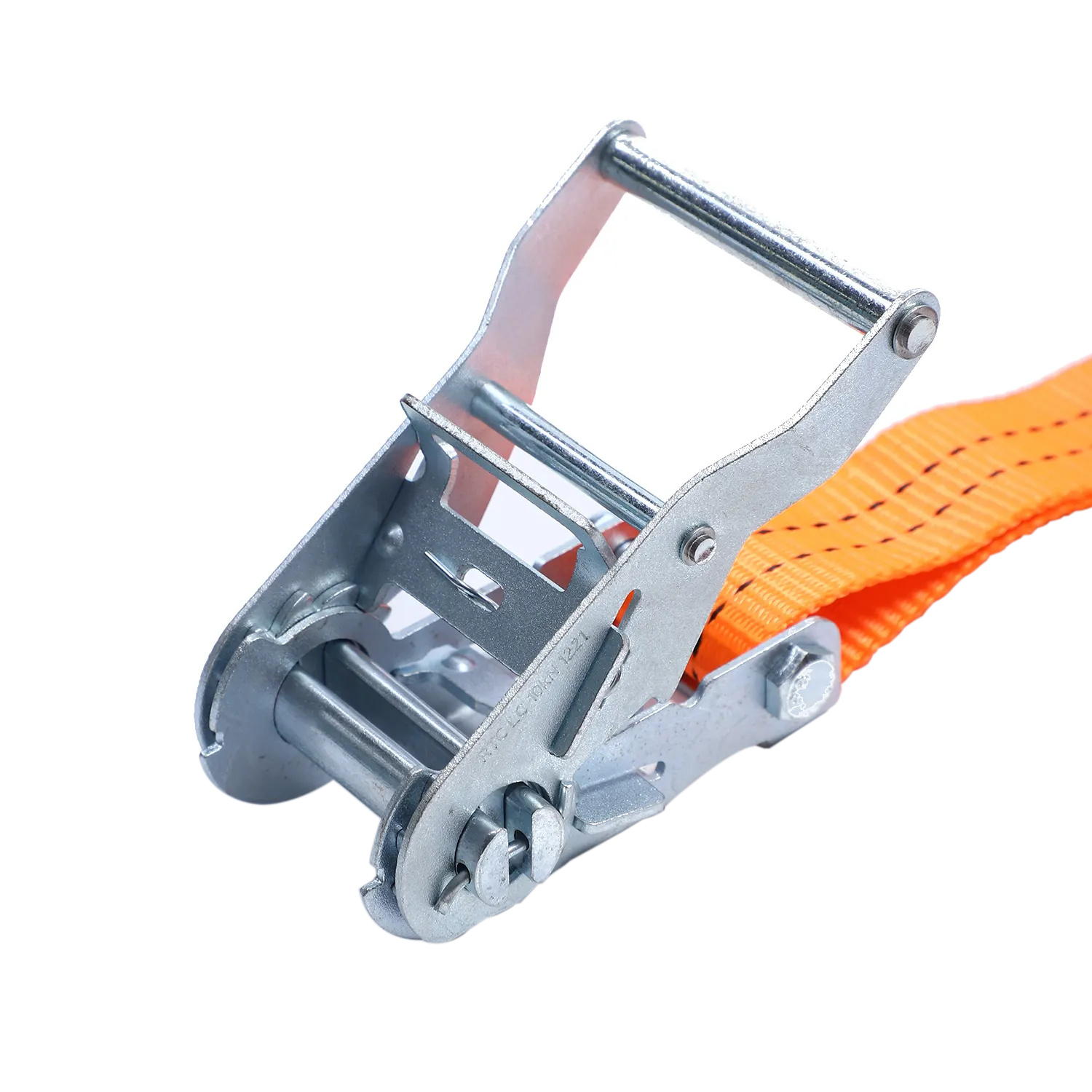 Kẽm trắng Tay cầm bằng thép ngắn Dây đeo Ratchet 2T Móc chữ U được thiết kế để vận chuyển hàng hóa bằng xe tải phẳng