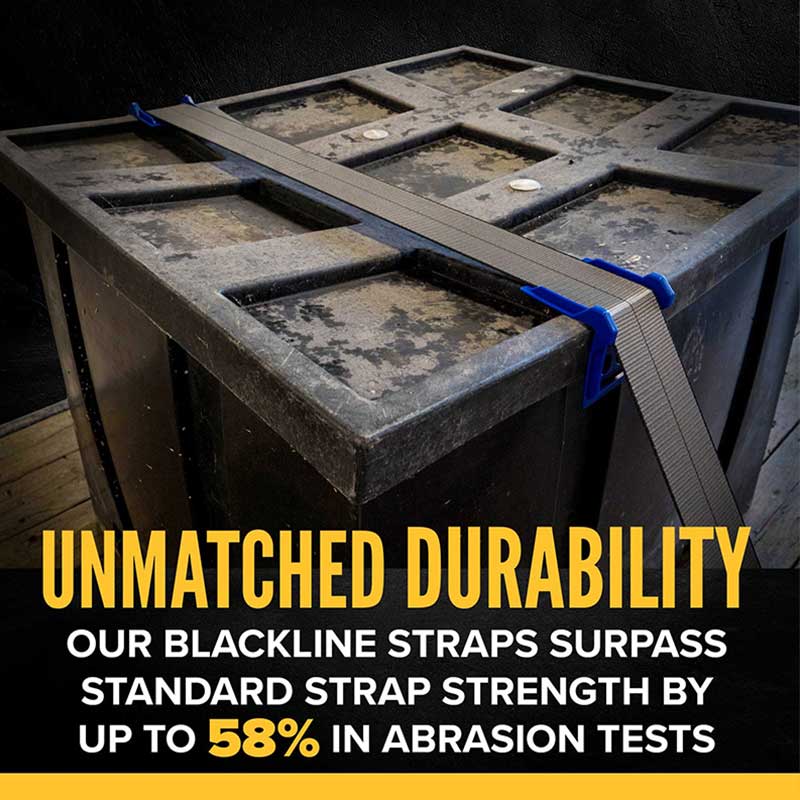 Dây đeo bánh cóc công nghiệp nặng 2' X 30' Blackline có dây xích mở rộng