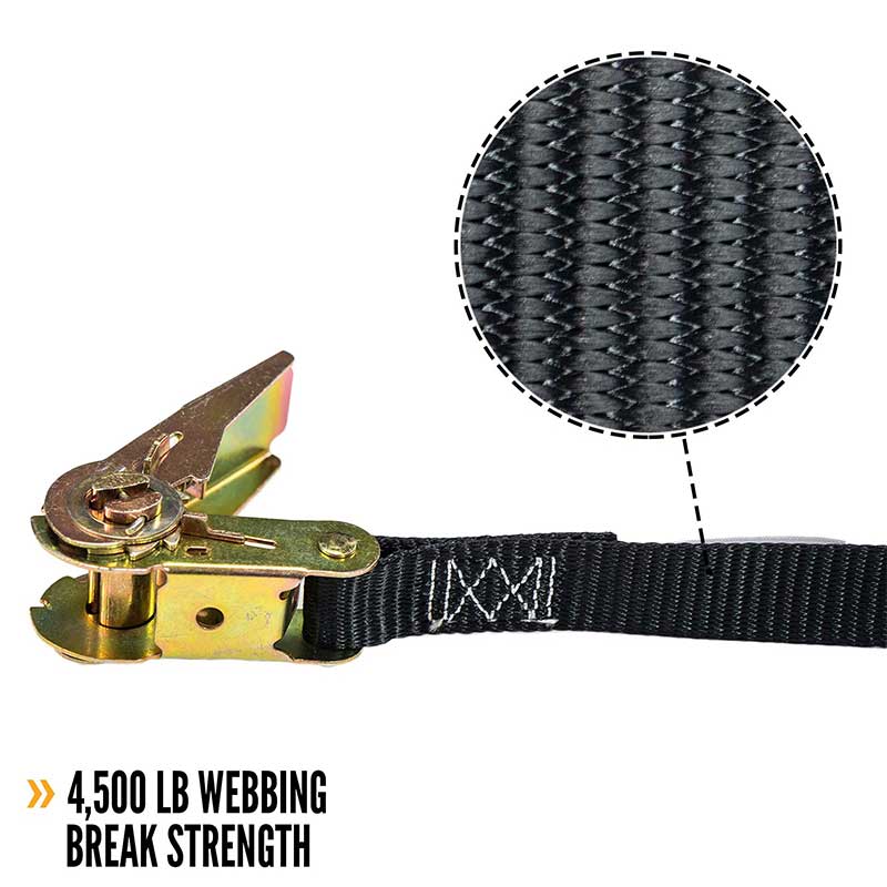Dây đeo Ratchet vô tận màu đen 1 X 10'