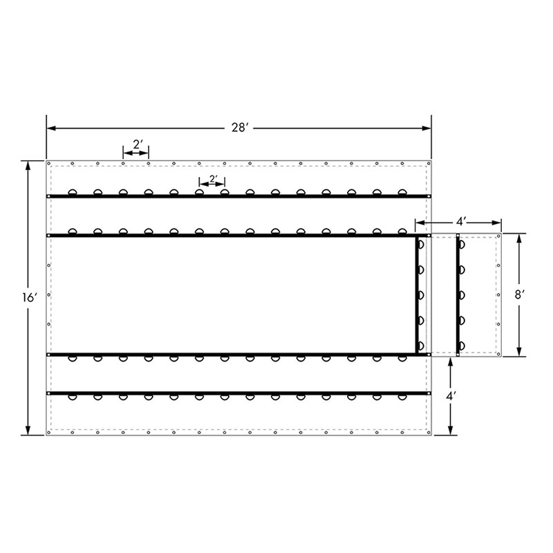 Vật liệu phủ hiệu suất cao đặc biệt là Heavy Duty Lumber Black Tarp