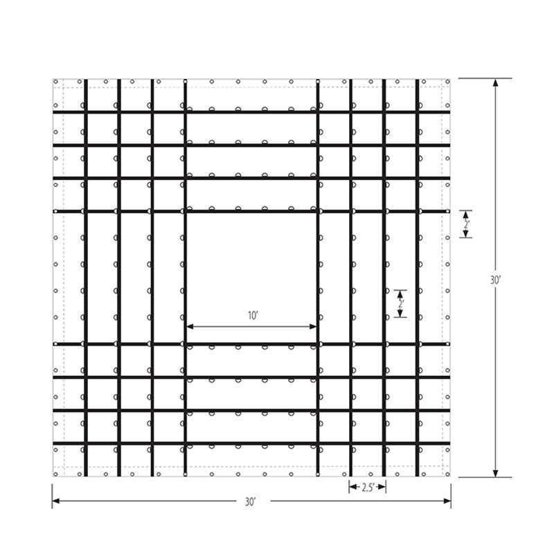 Máy móc trọng lượng nhẹ Tarp đen