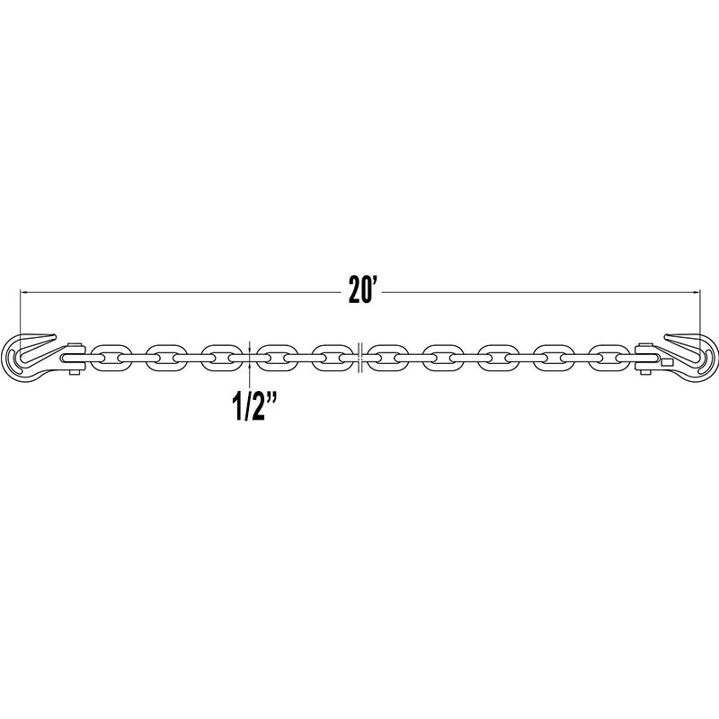 Bộ 12 dây buộc dây W Móc kẹp Clevis - Cấp 80